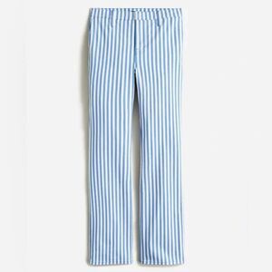 NWT J.Crew Slim Demi-Boot Chino Pant in Stripe Style# BR186 Women's Size 26